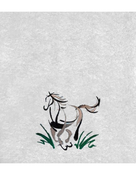Drap de Bain Cheval 24 Personnalisé 70X140