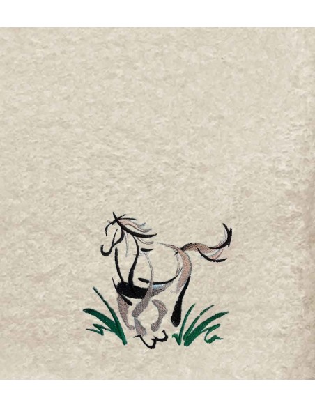 Drap de Bain Cheval 24 Personnalisé 70X140