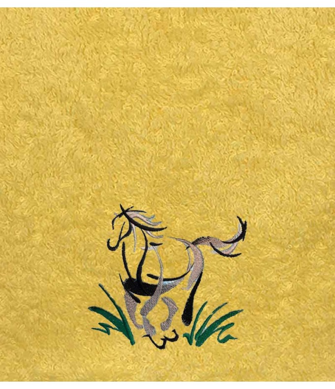 Drap de Bain Cheval 24 Personnalisé 70X140