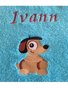 Drap de Bain Chien Personnalisé 70X140