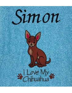 Drap de Bain Chihuahua 4 Personnalisé 70X140