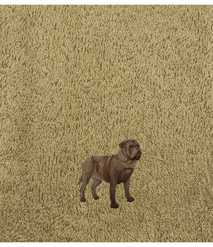 Drap de Bain Dogue de Bordeaux Personnalisé 70X140