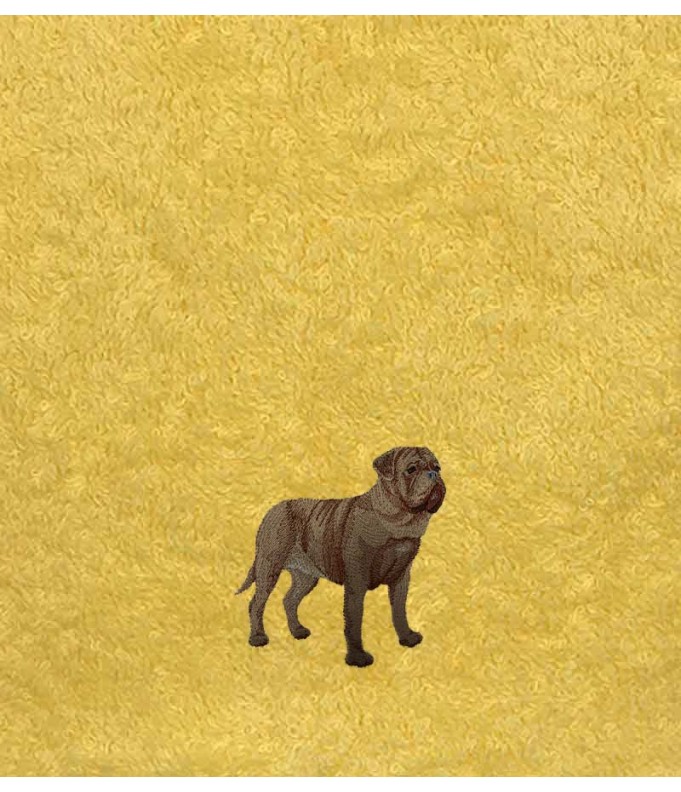 Drap de Bain Dogue de Bordeaux Personnalisé 70X140