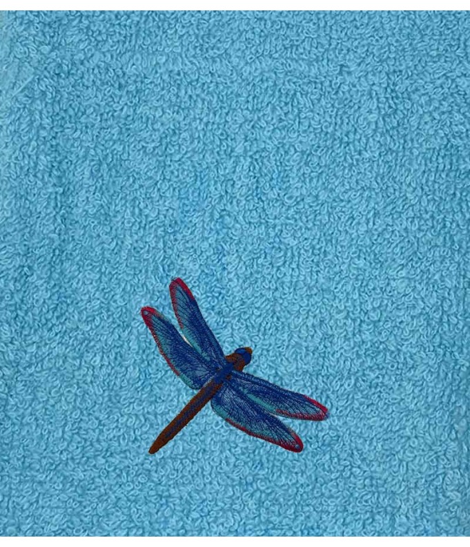 Drap de Bain Libellule Bleue Personnalisé