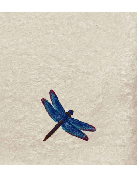 Drap de Bain Libellule Bleue Personnalisé