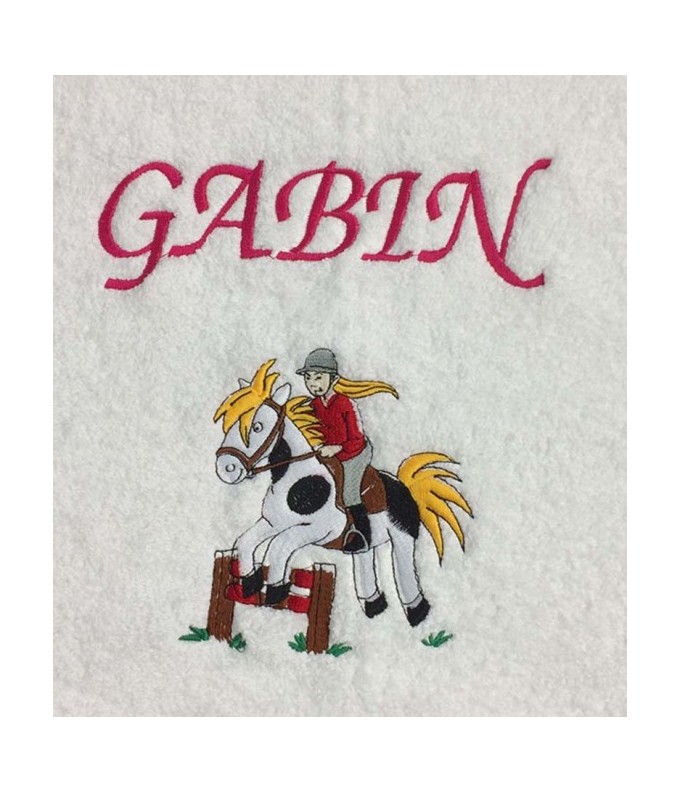 Drap de Bain Equitation Personnalisé 70X140