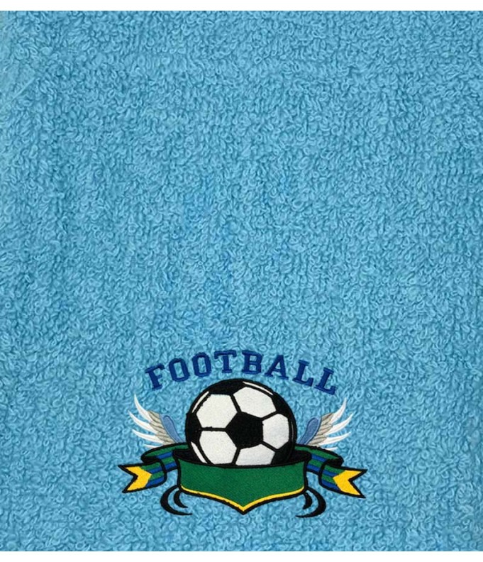 Drap de Bain Football 2 Personnalisé Prénom 70X140