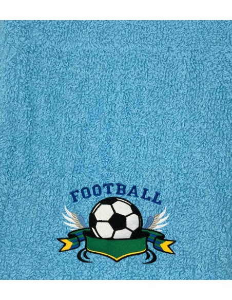 Drap de Bain Football 2 Personnalisé Prénom 70X140