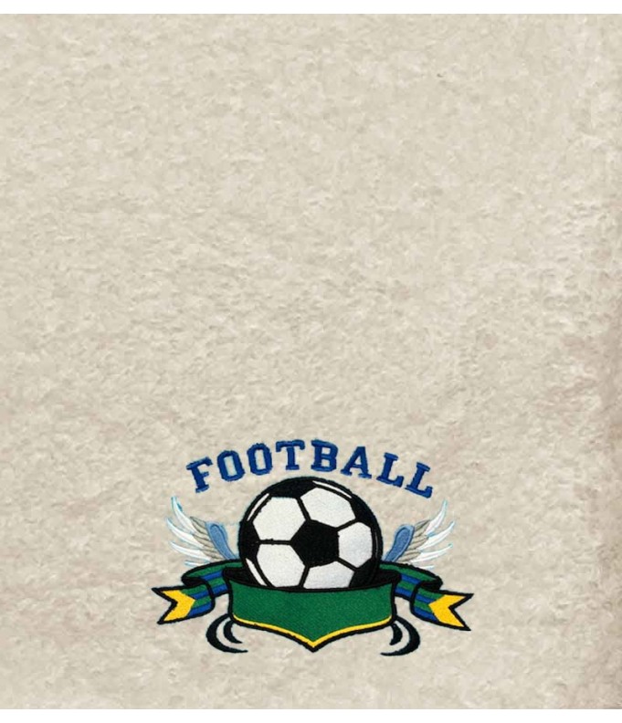 Drap de Bain Football 2 Personnalisé Prénom 70X140