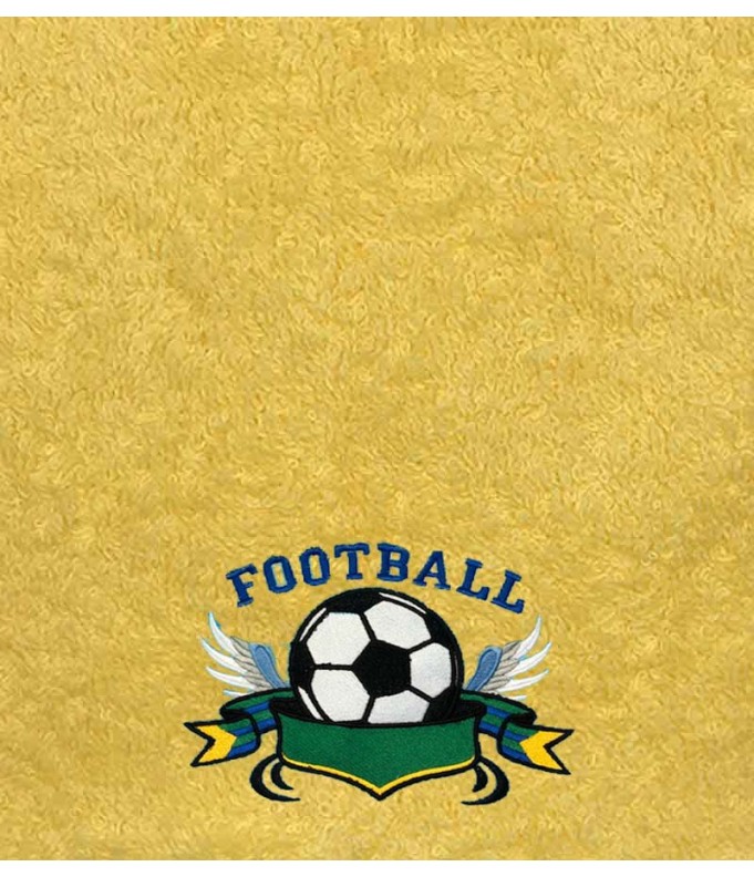 Drap de Bain Football 2 Personnalisé Prénom 70X140