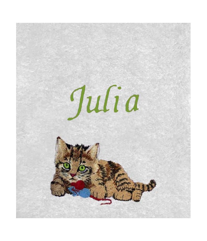 Drap de Bain Chaton 16 Personnalisé 70X140