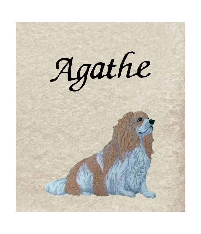 Drap de Bain Cavalier King Charles Blenheim Personnalisé 70X140