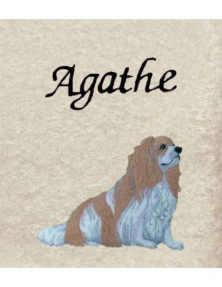 Drap de Bain Cavalier King Charles Blenheim Personnalisé 70X140