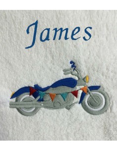 Drap de Bain Moto 2 Personnalisé 70X140