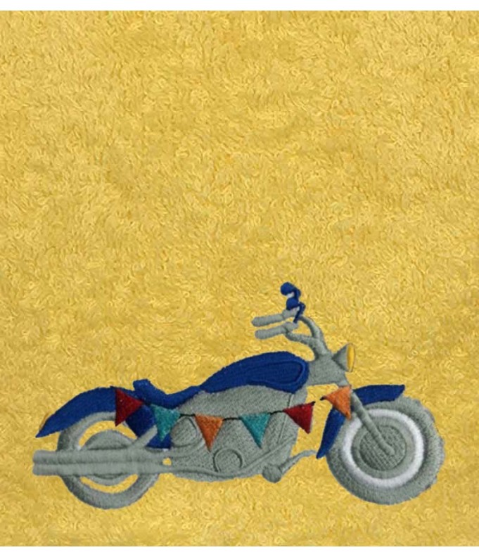 Drap de Bain Moto 2 Personnalisé 70X140