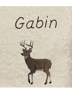 Drap de Bain Cerf 2 Personnalisé