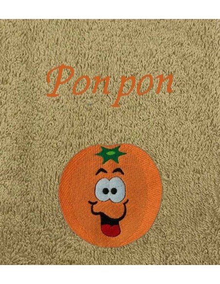Drap de Bain Orange Personnalisé