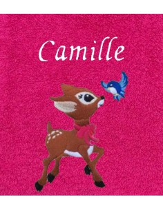 Drap de Bain Faon Personnalisé 70X140