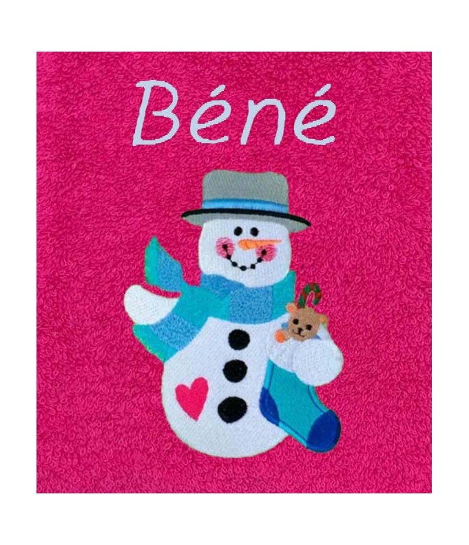 Drap de Bain  Bonhomme de neige Personnalisé
