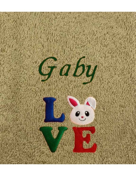 Drap de Bain Lapin 4 Personnalisé