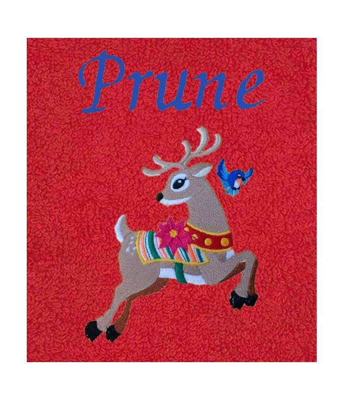 Drap de Bain  Renne Noël Personnalisé