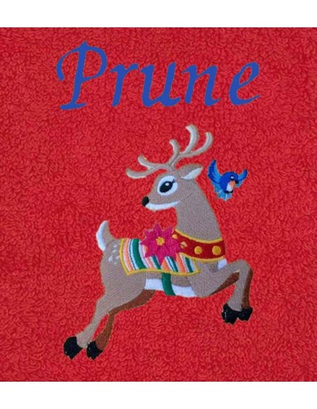 Drap de Bain  Renne Noël Personnalisé