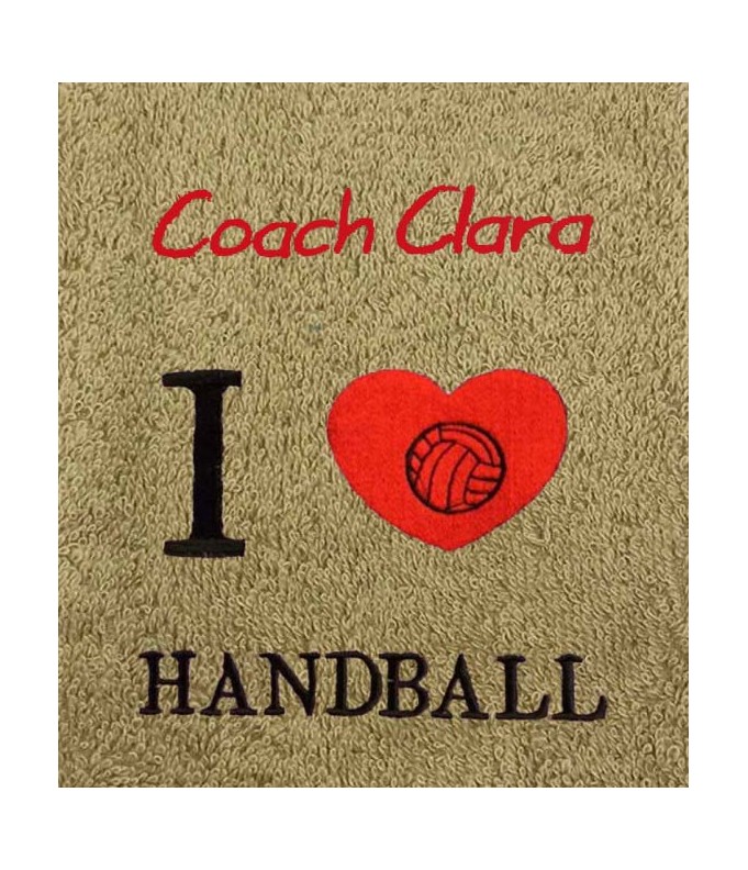 Drap de Bain I Love Handball Personnalisé