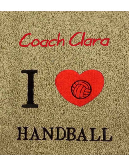 Drap de Bain I Love Handball Personnalisé