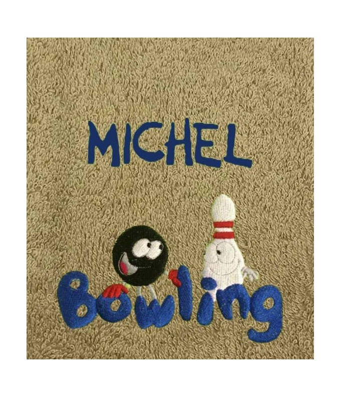 Drap de Bain Bowling 4 Personnalisé 70X140
