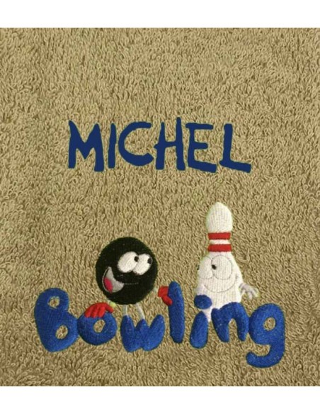 Drap de Bain Bowling 4 Personnalisé 70X140