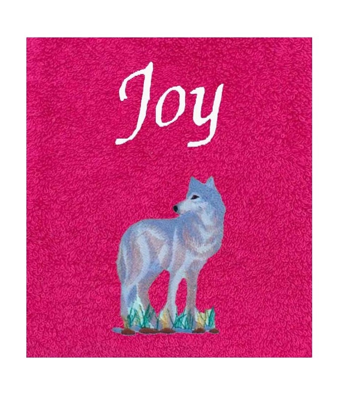 Drap de Bain Loup Personnalisé