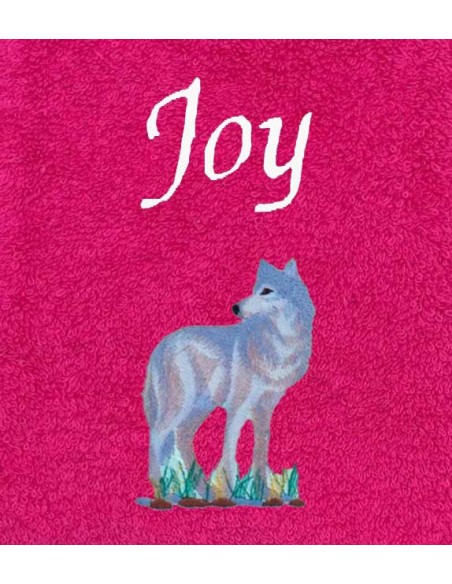Drap de Bain Loup Personnalisé