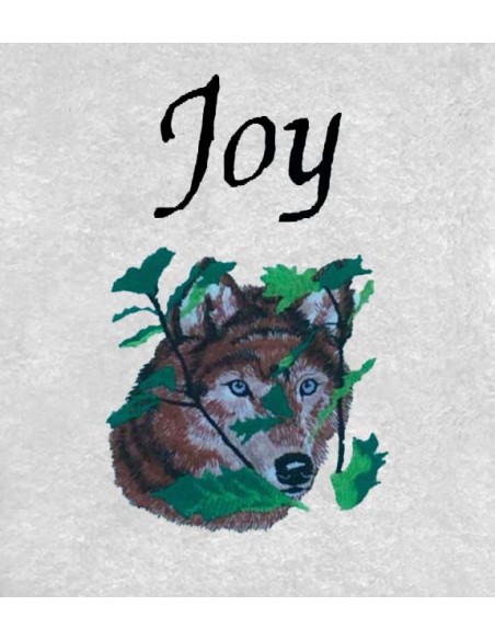 Drap de Bain Loup 2 Personnalisé