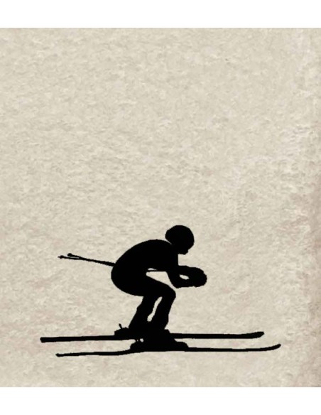 Drap de Bain Ski Personnalisé 70X140
