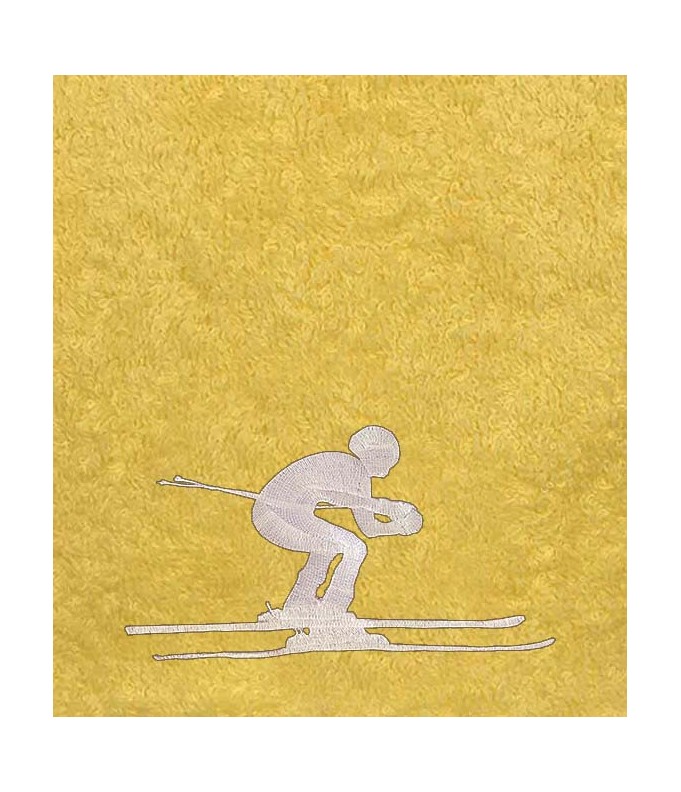 Drap de Bain Ski Personnalisé 70X140