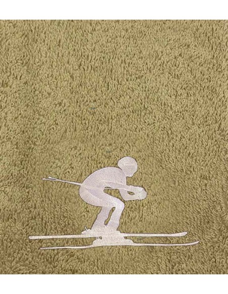 Drap de Bain Ski Personnalisé 70X140