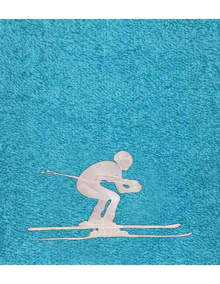 Drap de Bain Ski Personnalisé 70X140