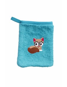 Gant de toilette enfant motif chat