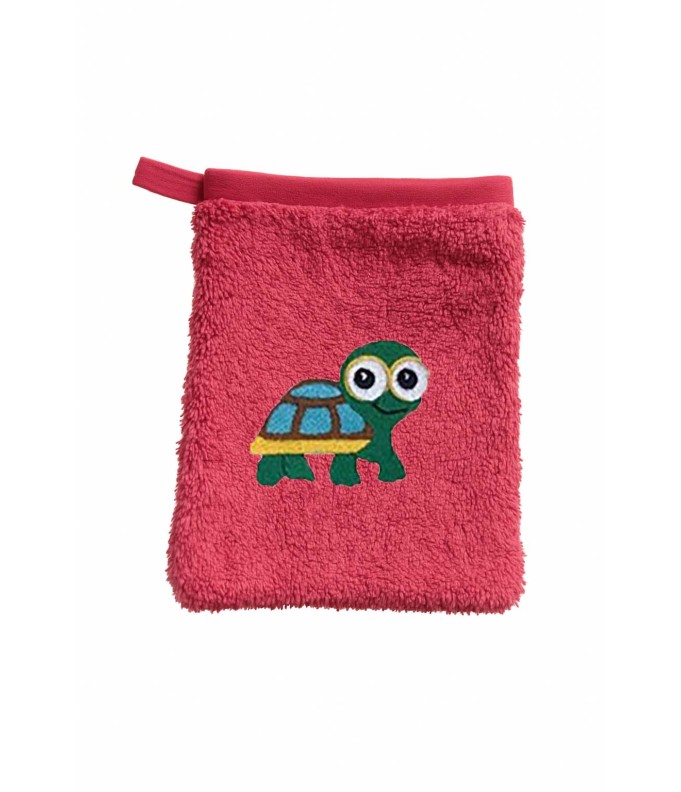Gant de toilette enfant motif tortue