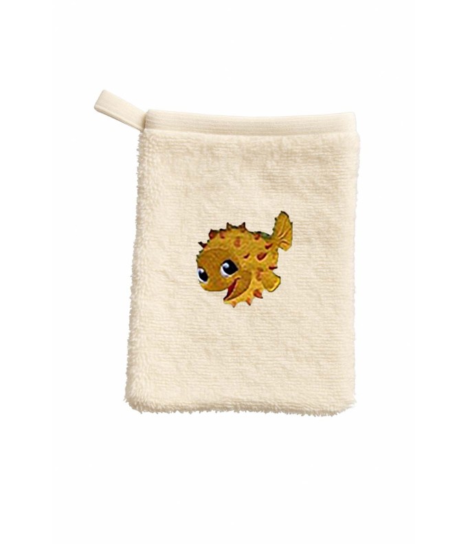 Gant de toilette enfant motif poisson 1