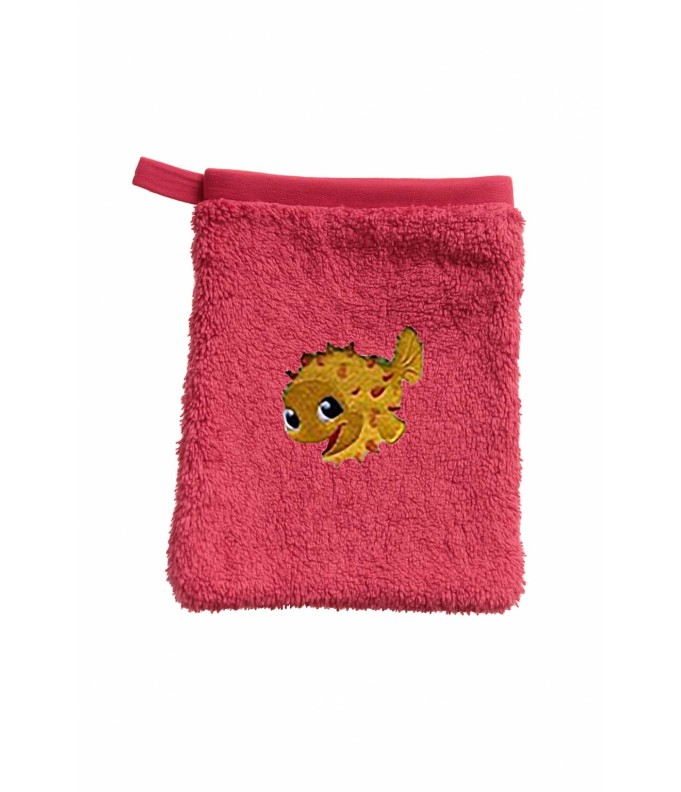 Gant de toilette enfant motif poisson 1