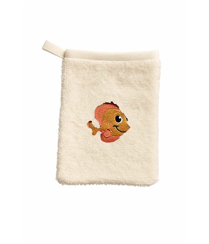 Gant de toilette enfant motif poisson 2