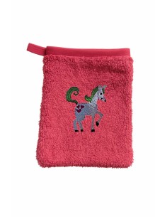 Gant de toilette enfant motif licorne