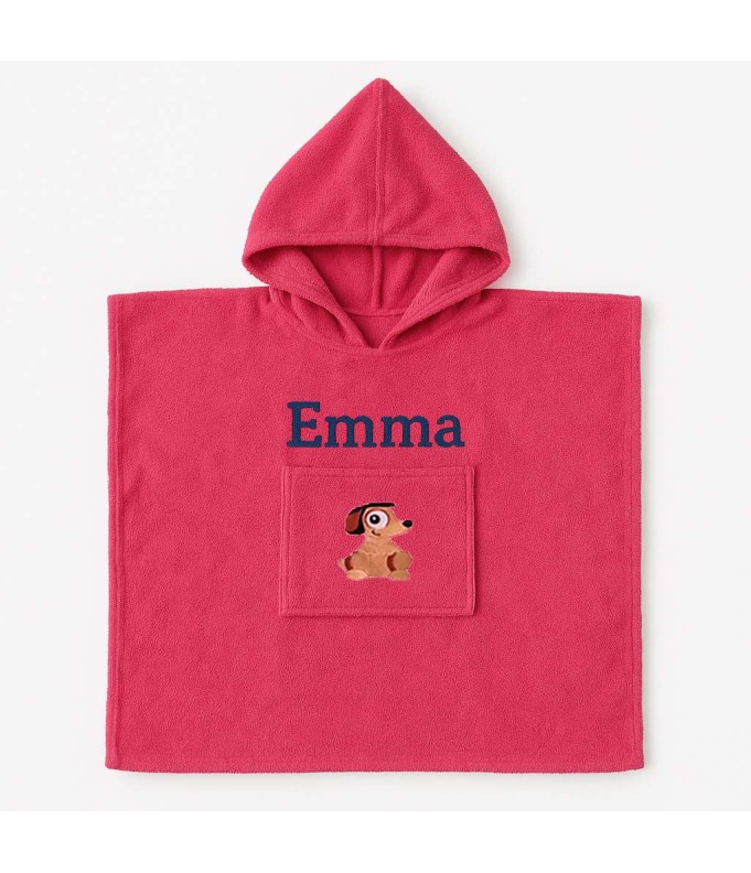 Poncho personnalisé avec motif chien