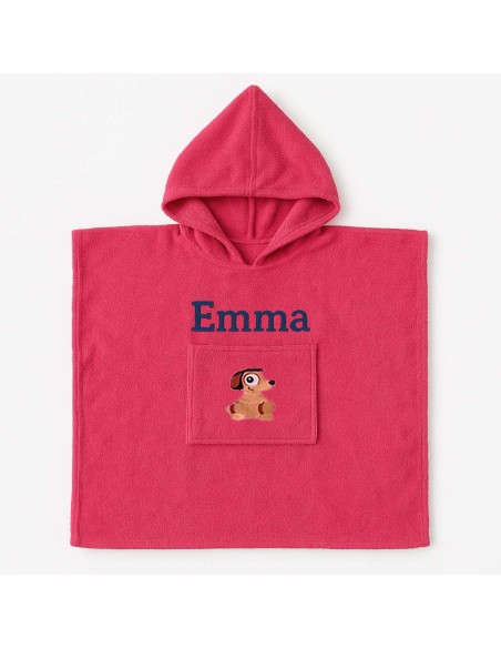 Poncho personnalisé avec motif chien