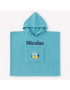 Poncho personnalisé avec motif chouette