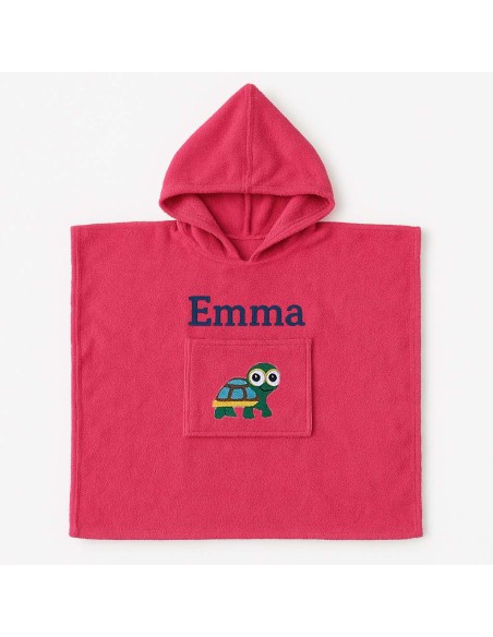Poncho personnalisé avec motif tortue