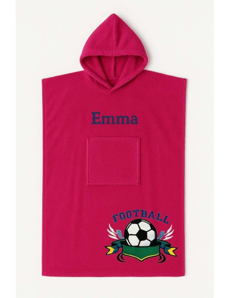 Poncho ado et adulte personnalisé avec motif football