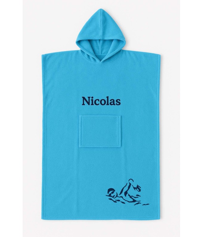 Poncho ado et adulte personnalisé avec motif...