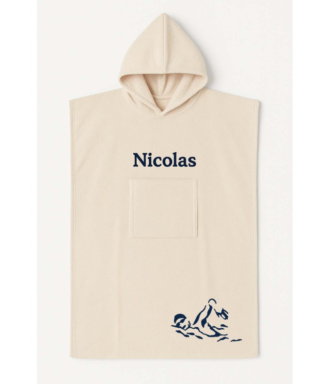 Poncho ado et adulte personnalisé avec motif...